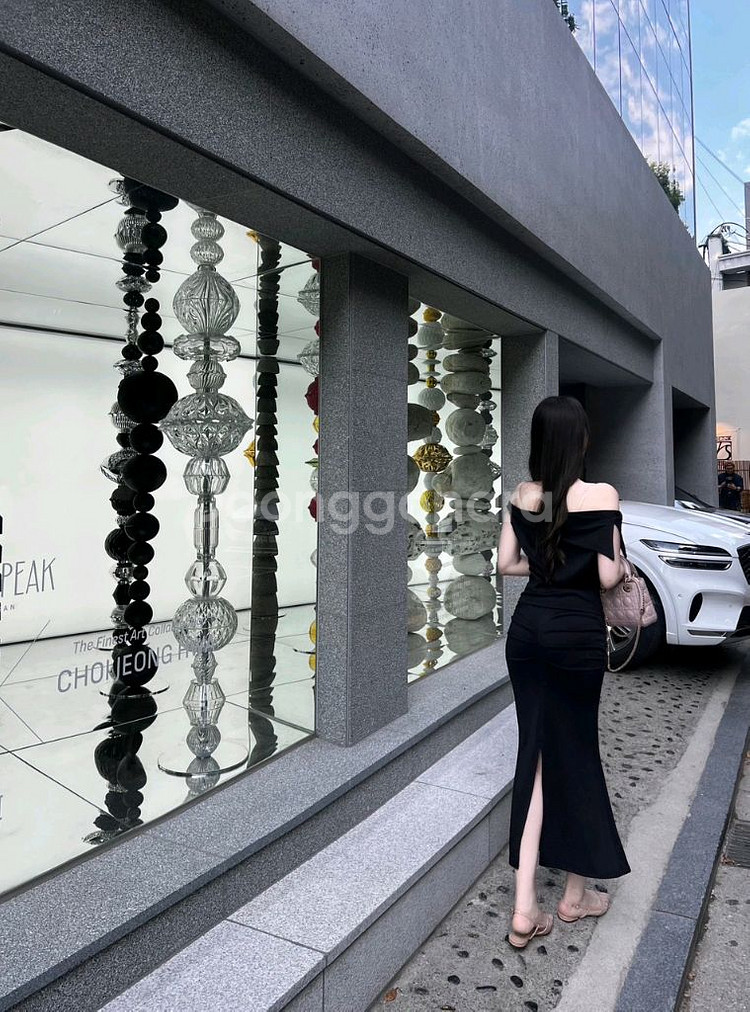 나시 원숄더 드레이프 스카프 타이 실키 블라우스--3