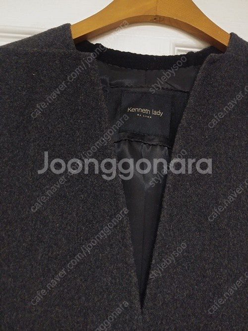 케네스레이디 울캐시 혼방 롱조끼 롱베스트--1