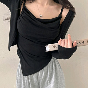 새상품)드레이프 나시 가디건세트 요술핏