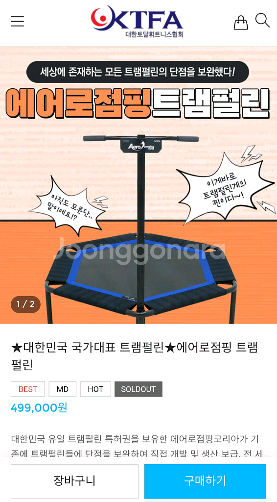 에어로점핑 트램펄린(전문가용) 팝니다.--0