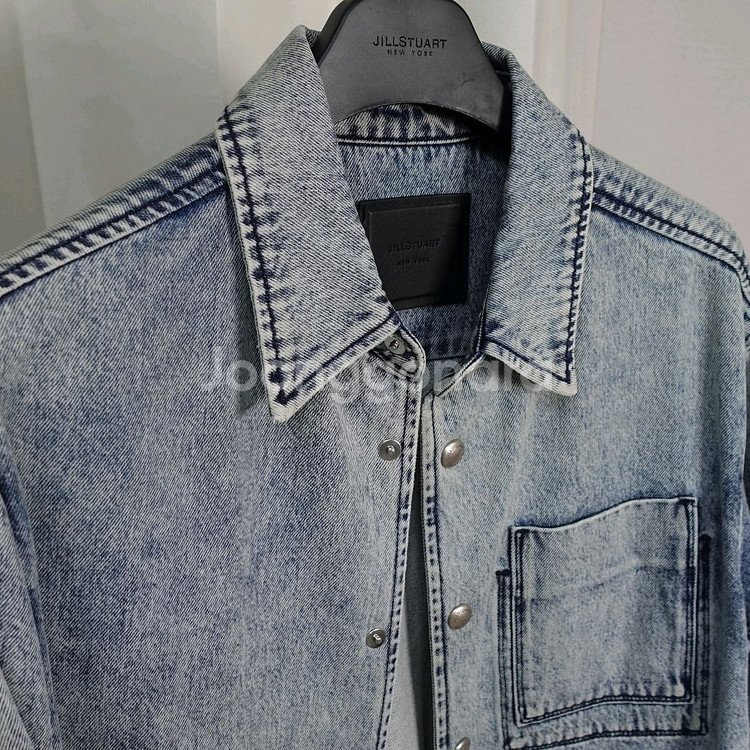 (M) 질스튜어트 22FW 솔리드데님셔츠--1