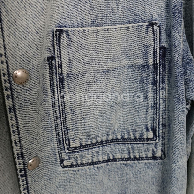 (M) 질스튜어트 22FW 솔리드데님셔츠--6