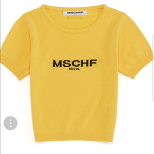 미스치프 인타시아 니트 반팔 (yellow)