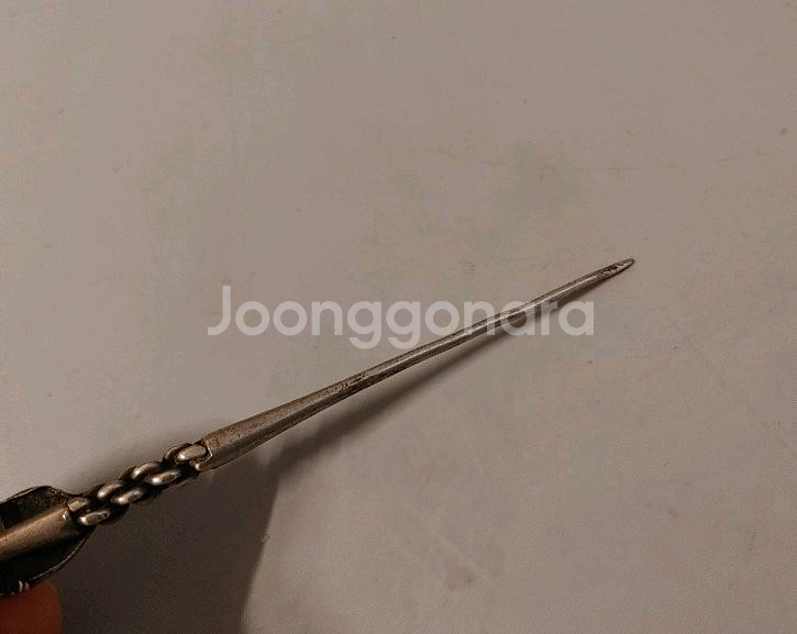 은제 매미문 뒤꽂이 머리꽂이 머리장식 비녀--7