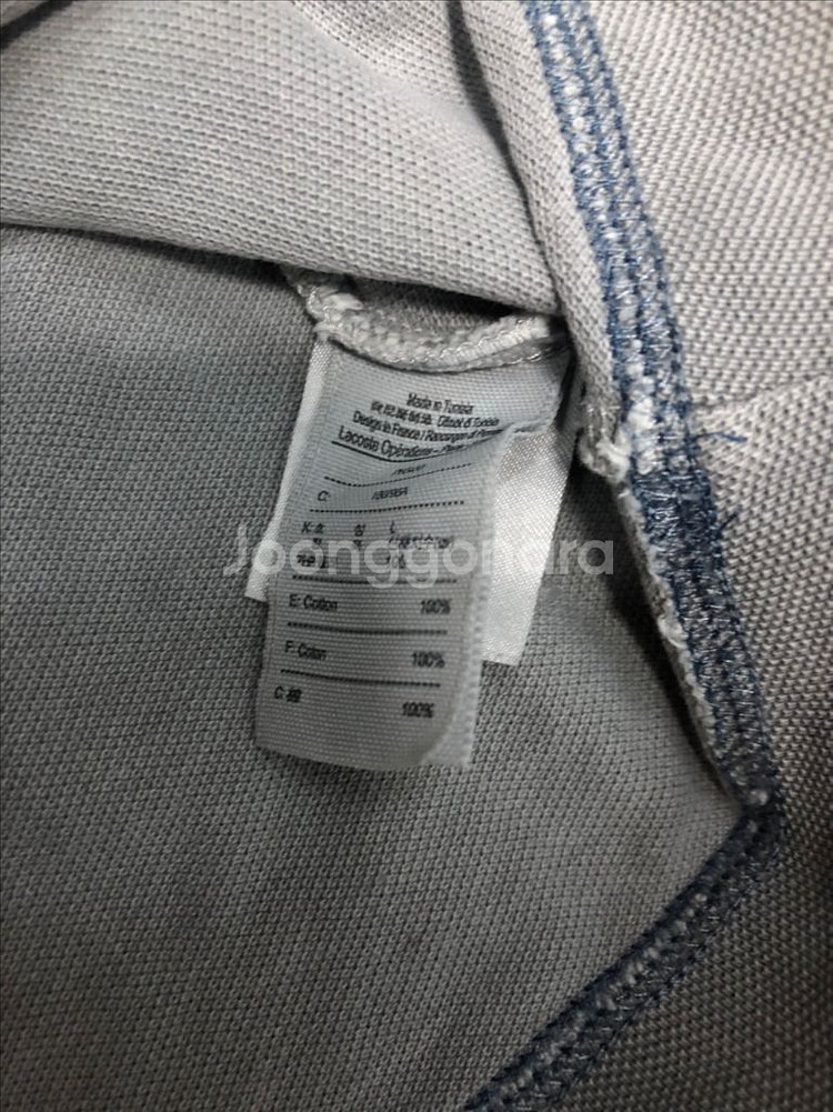 라코스테 클래식핏 폴로 카라티 그레이 L--5
