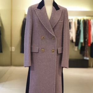 오즈세컨 헤링본 더블 울 코트 55 사이즈 정품 사이