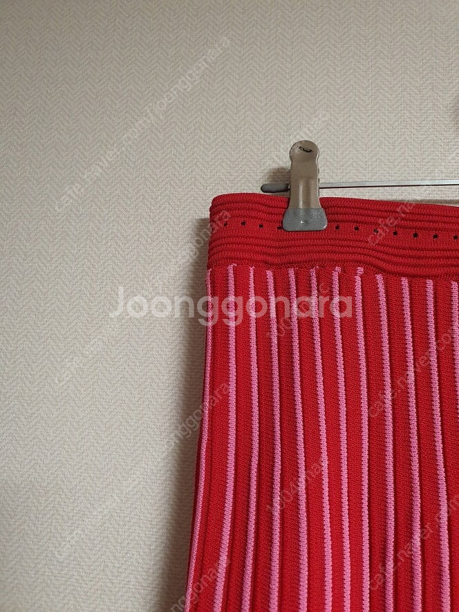 산드로 sandro 핑크레드 롱 니트 스커트 1 사이즈--4