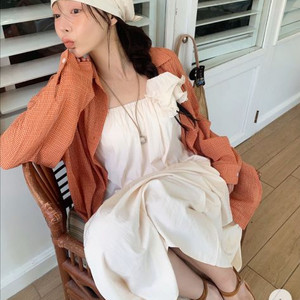 모코블링 거즈 체크 셔츠 새상품