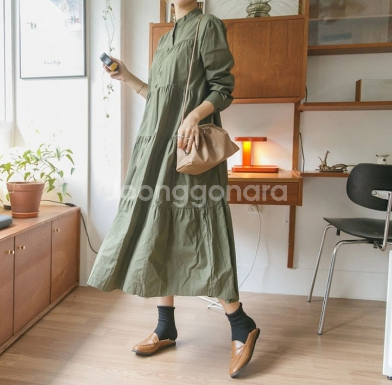 새상품) 바스락 캉캉 롱원피스/ 가을 캉캉 원피스--0