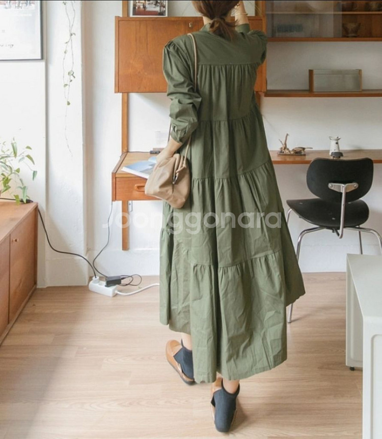 새상품) 바스락 캉캉 롱원피스/ 가을 캉캉 원피스--1