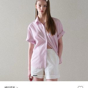 베이루트 핑크 시어서커 셔츠