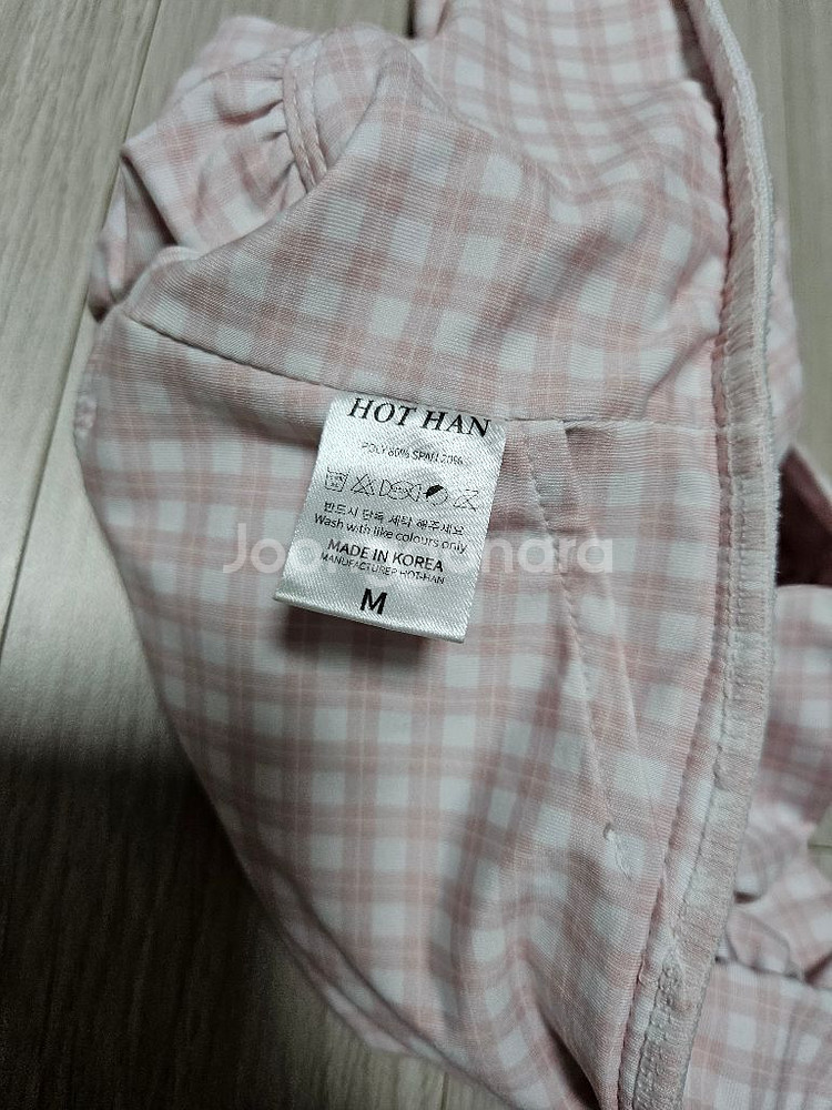 핫한 폴웨어 사론 셔링 탑 핑크체크 단종템 M--2