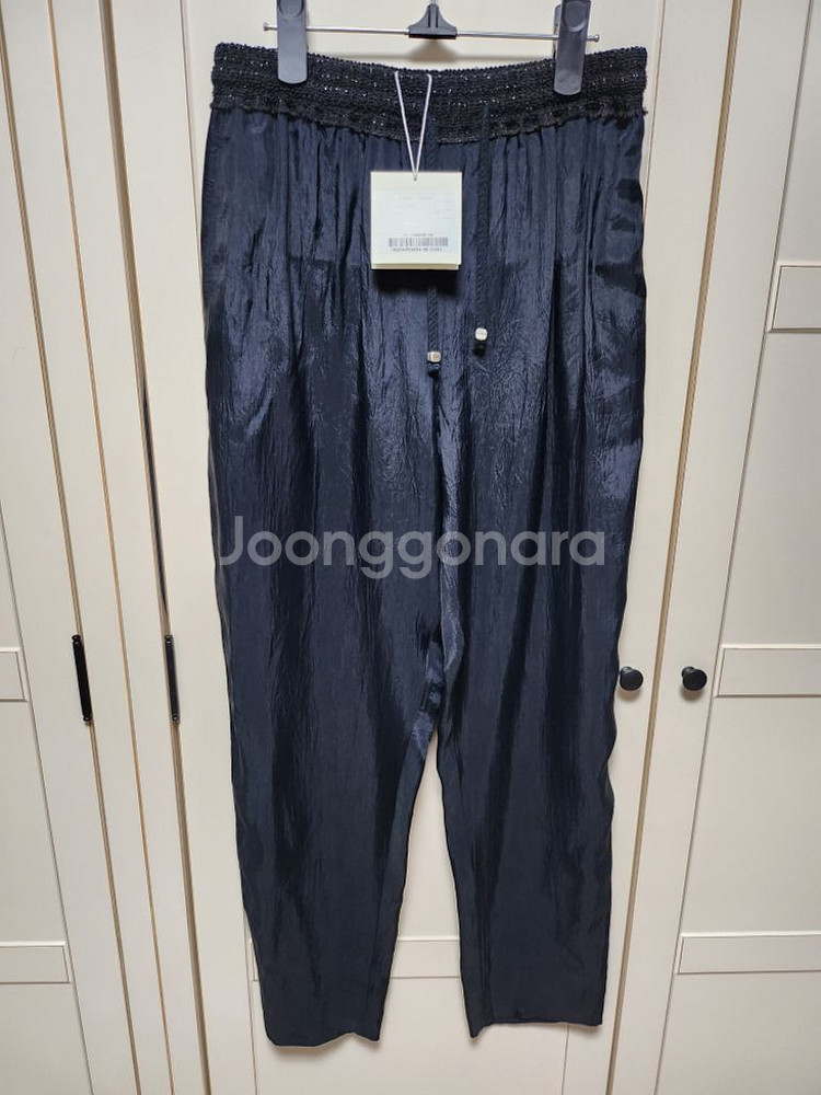 마인 니트밴딩 테이퍼드 팬츠--1