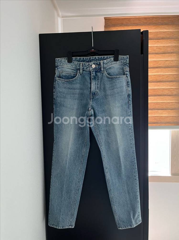 21ss 솔리드옴므 슬림 크롭 데님 연청--0