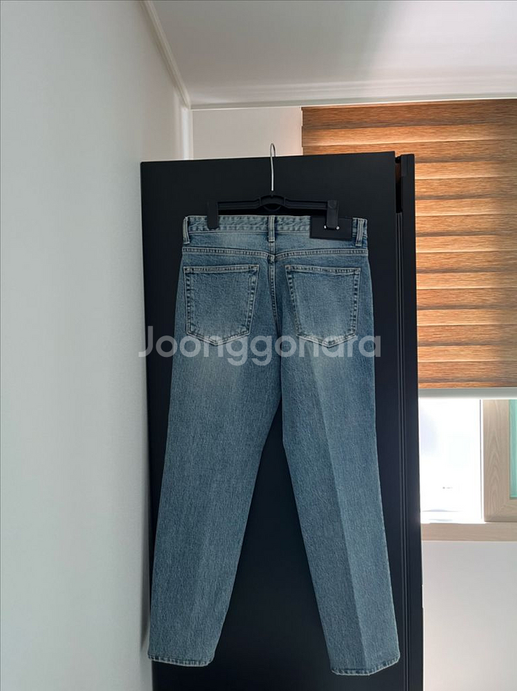 21ss 솔리드옴므 슬림 크롭 데님 연청--1