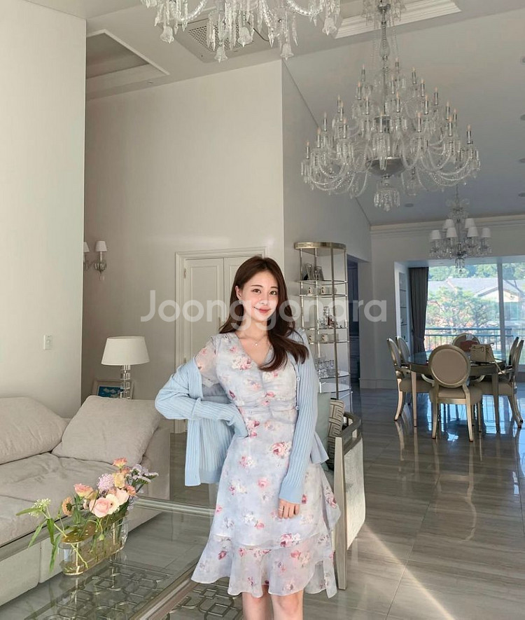 로아르 플라워 쉬폰 캉캉 원피스--1