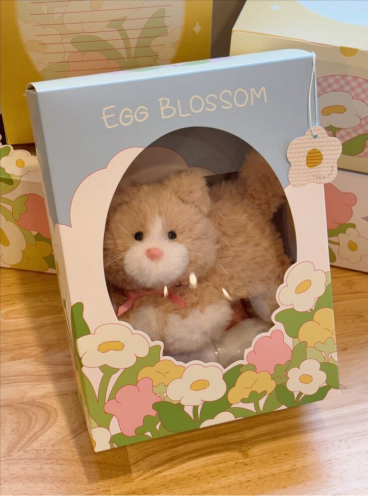 계란꽃상점 잔디무드등진열대+플러피캣 무드등 치즈냥 이미지