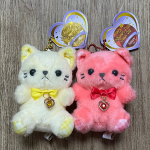 해피벌스 컬러 캣 체크 고양이 키링 판매합니다