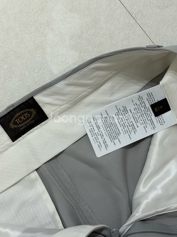 (새상품) Tods 토즈 슬림 핏 버진 울 디테일 팬츠--3