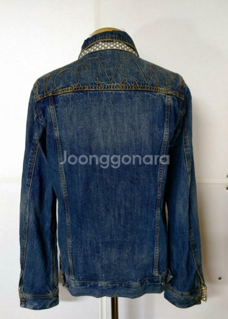 95)정품)타미힐피거 남성 워싱 데님 청자켓--2