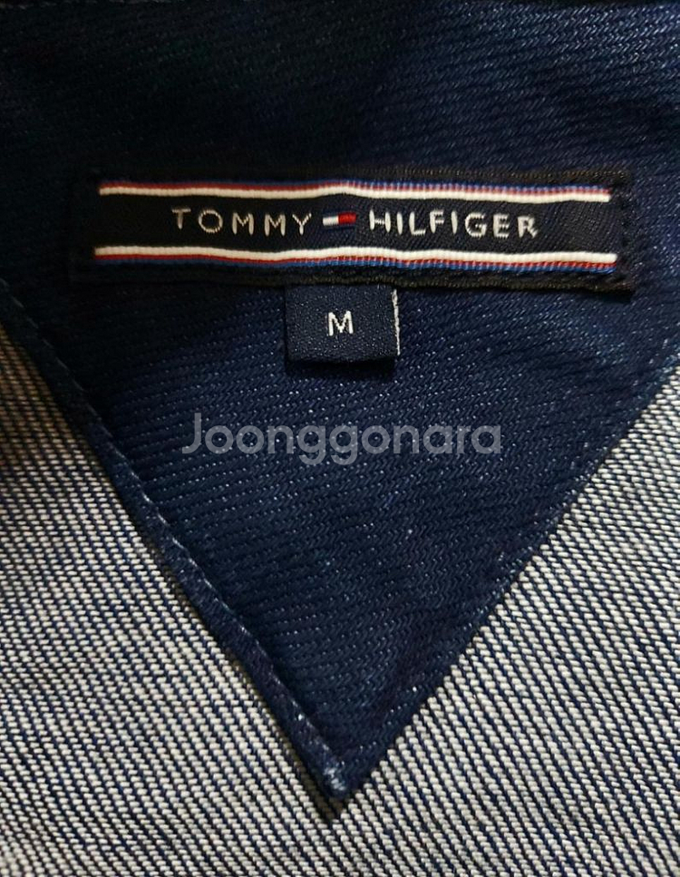 95)타미힐피거 스판 청 데님자켓--3