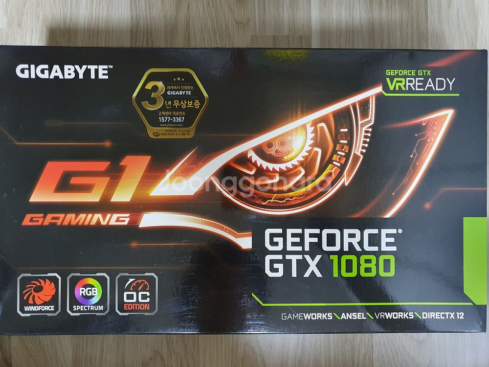 기가바이트 GTX 1080 G1 GAMING 그래픽카드--0