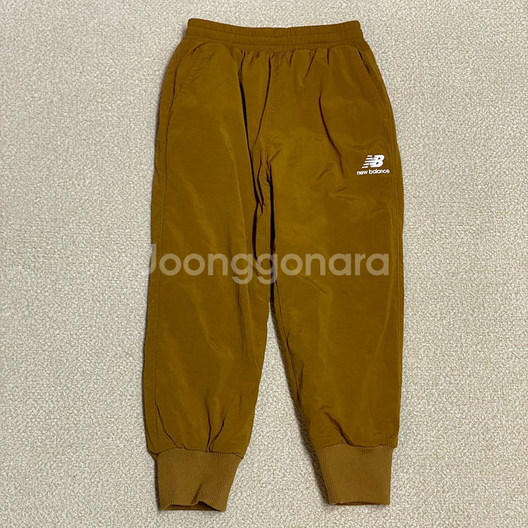 (정품) 뉴발란스 키즈 된장색 후리스 우븐팬츠 120--0