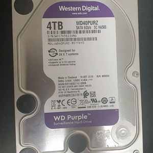 WD 하드 4TB 중고제품