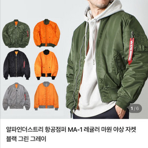 알파인더스트리 항공점퍼 20만원에 판매합니다 한번밖에
