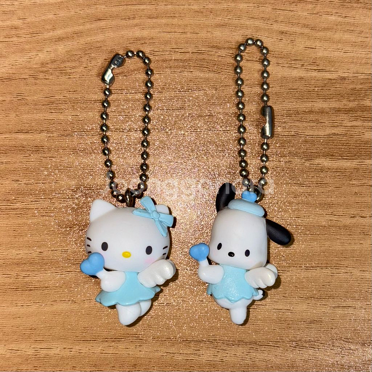 산리오 유메미루 꿈꾸는 스윙 포차코 헬로키티 가챠 키링--0