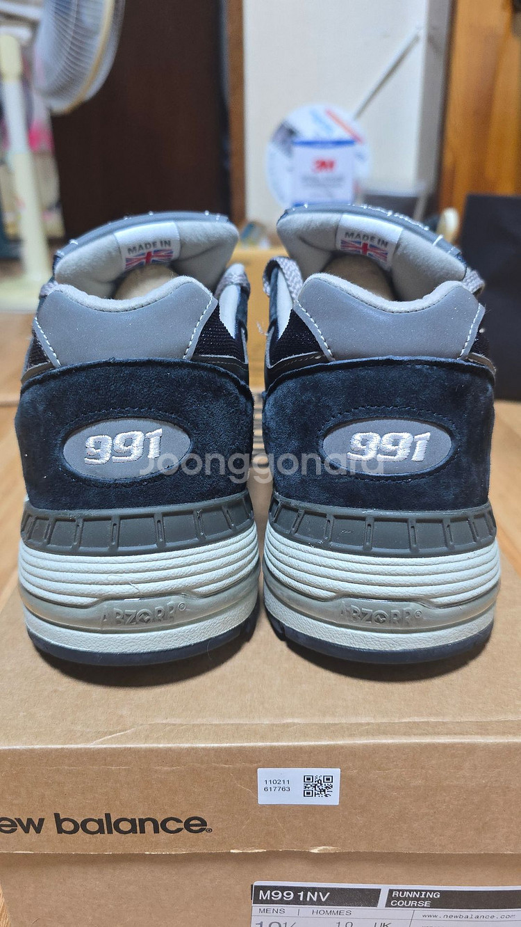 뉴발란스 991 navy 네이비 285mm 깨끗한 중고--4