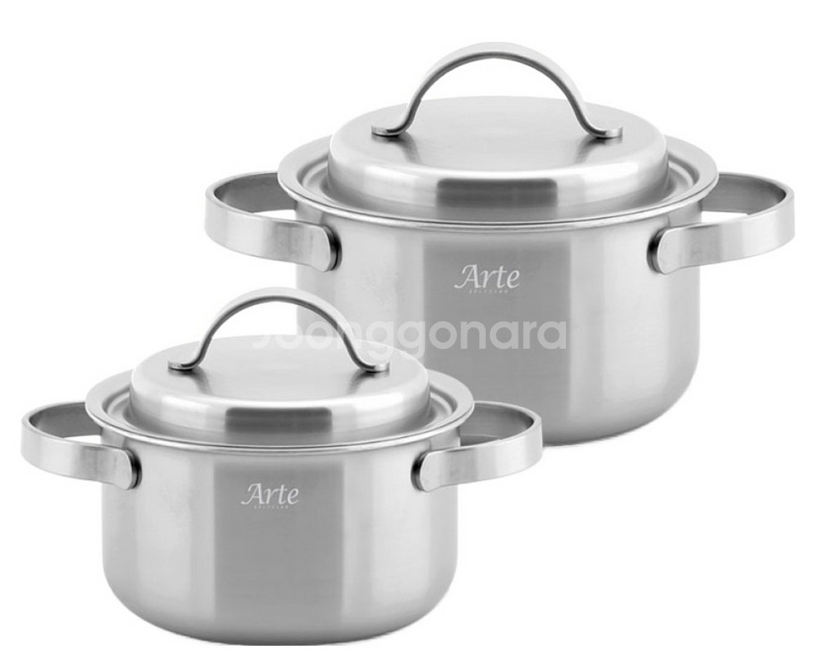 퀸센스 아르떼 통5중 냄비 세트 2p (16, 20cm--0