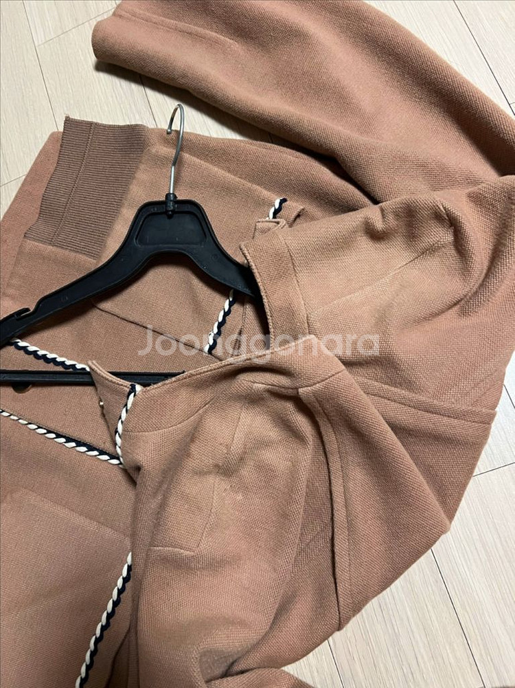한섬 SJSJ 노카라 트위드 라인 자켓 점퍼 가디건--3