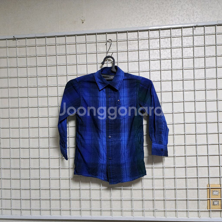 타미힐피거체크긴팔남방(아동4-5)--0