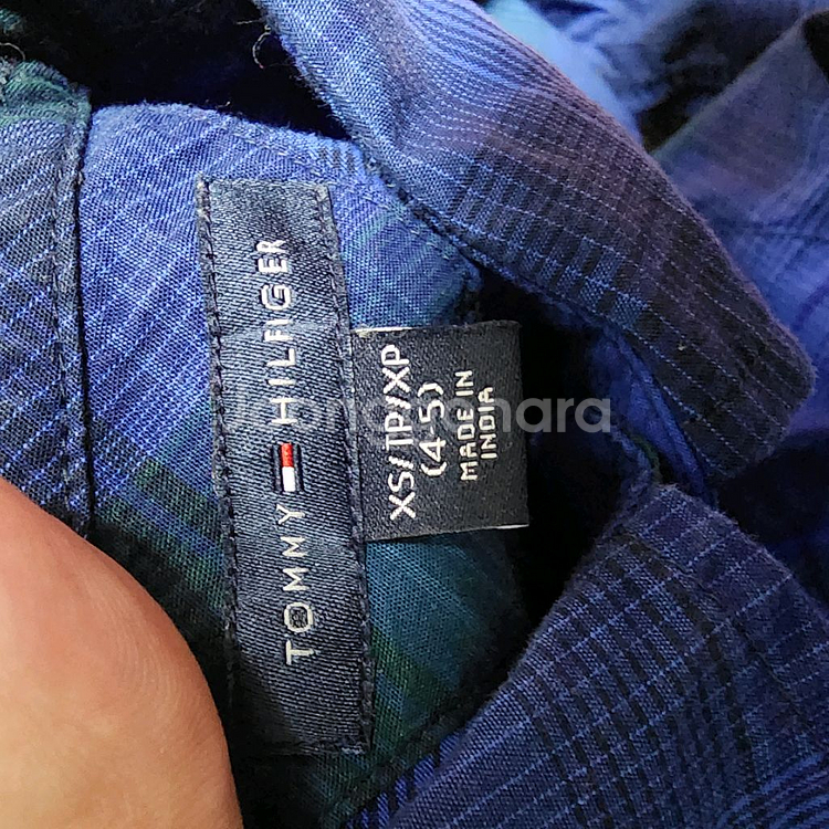 타미힐피거체크긴팔남방(아동4-5)--4