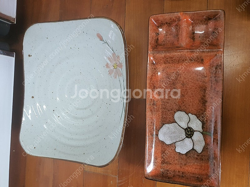 두껍고 예쁜 도자기그릇 일괄--1
