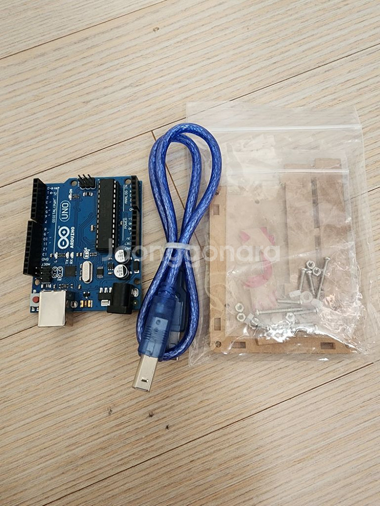 Arduino UNO R3 호환보드 + 투명케이스+케이--0