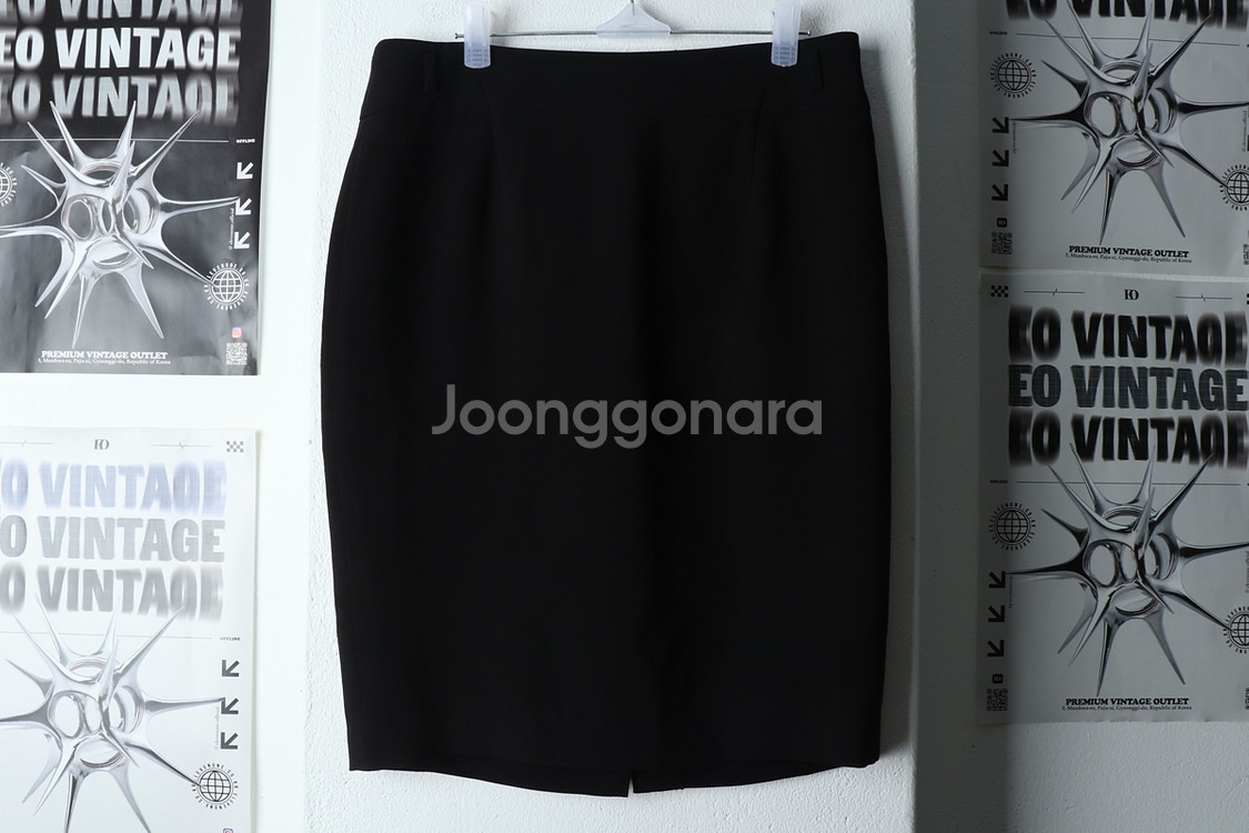 W(L) 마인 스커트 치마 한섬 블랙 라인--1