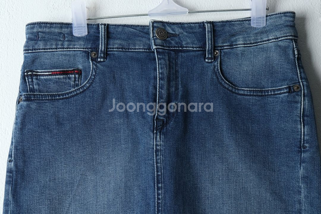 W(M) 타미힐피거 스커트 치마 데님 청 라인--2