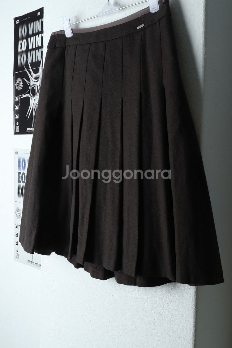 W(M) 헤지스 스커트 치마 브라운 테니스 라인--0