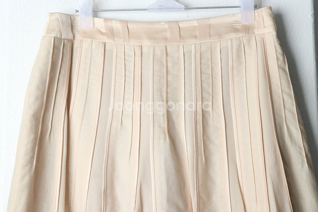 W(M) 마인 스커트 치마 한섬 베이지 라인--2
