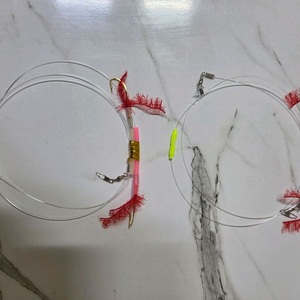 갈치텐빈 자작쌍바늘채비 및 자작편대