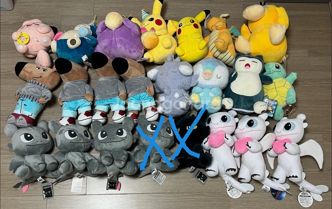 피카츄 드래곤 칠가이 인형 팝니다--0