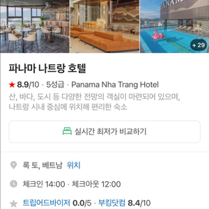 8/13-8/16 3박 베트남 나트랑 파나마호텔