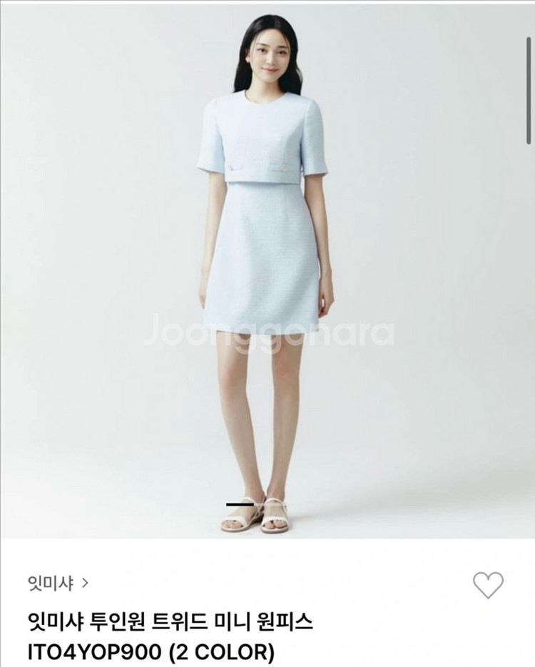잇미샤 투피스 트위드 미니 원피스--0