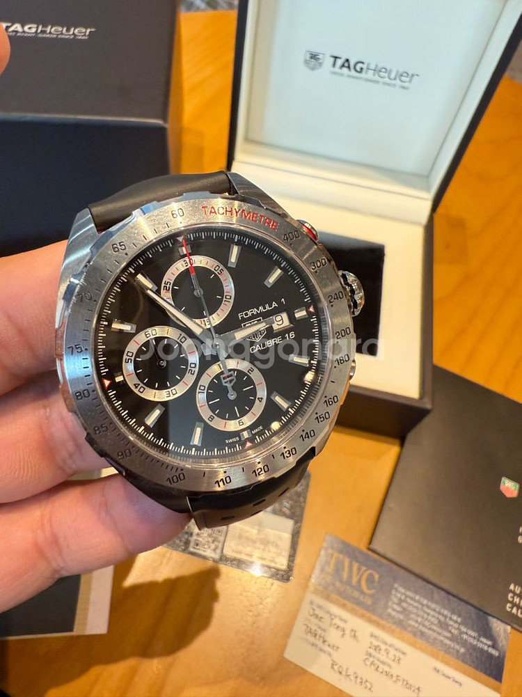 태그호이어 포뮬러1 칼리버16 크로노블랙 44mm--0