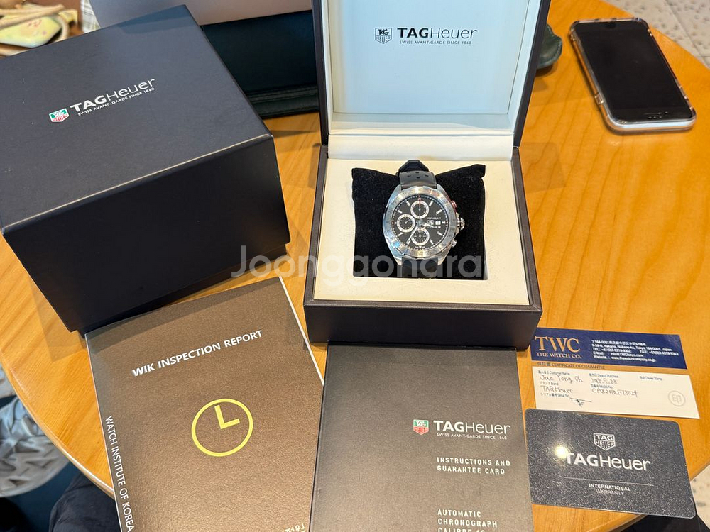 태그호이어 포뮬러1 칼리버16 크로노블랙 44mm--8