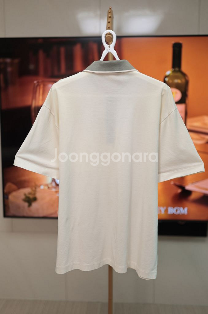 명품 입생로랑 자수 포인트 폴로티--4
