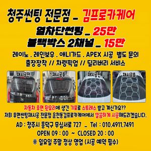 청주 자동차 후면기포 썬팅재시공