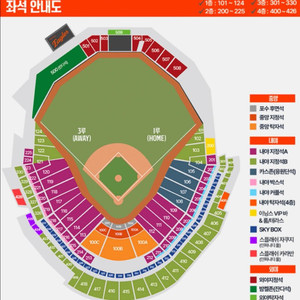8/19,8/20 한화 두산 3루내야지정석A